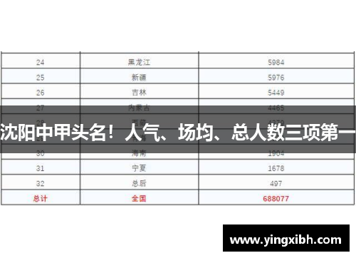 沈阳中甲头名！人气、场均、总人数三项第一